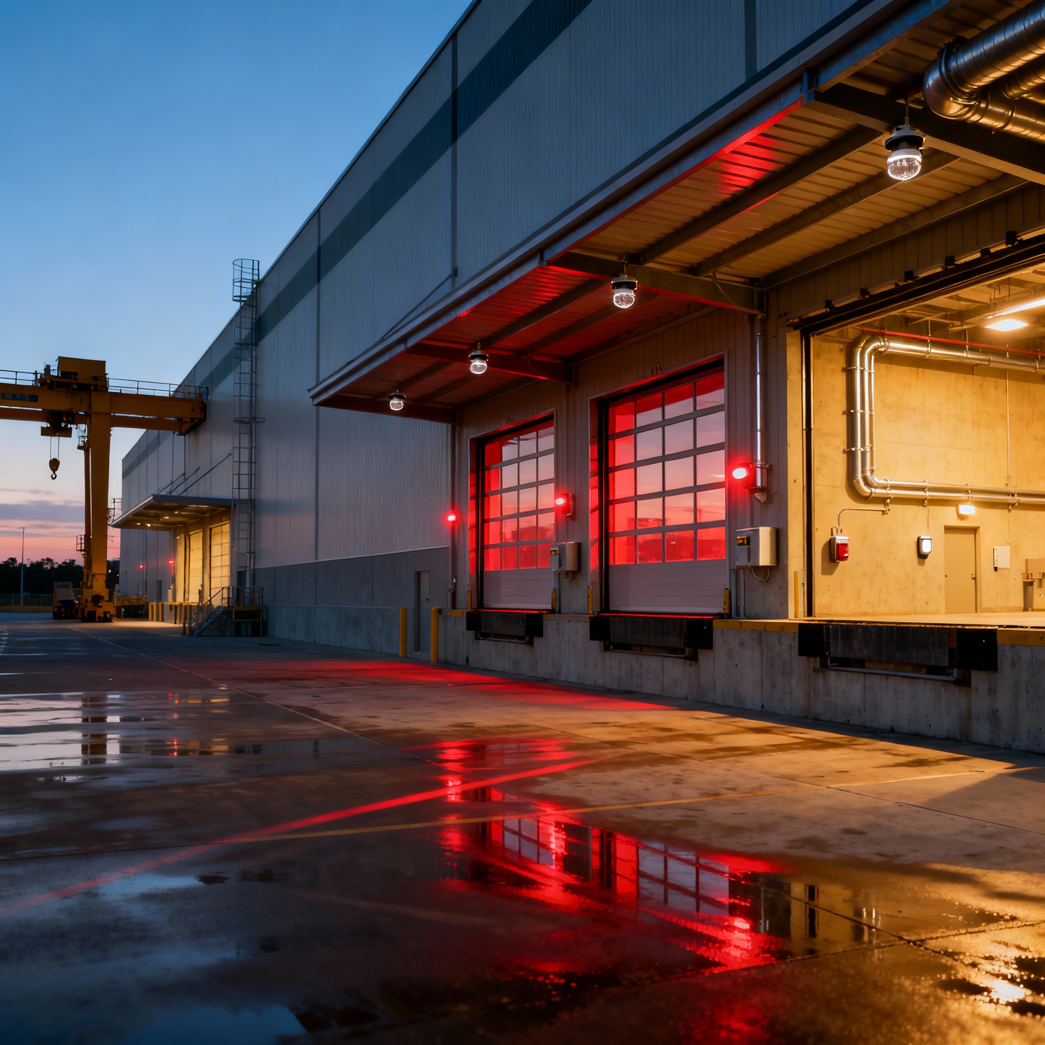 Industrial fire suppression system installed in facility